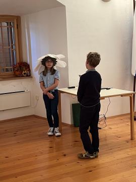 Utrinek z delavnice Deček in cvet